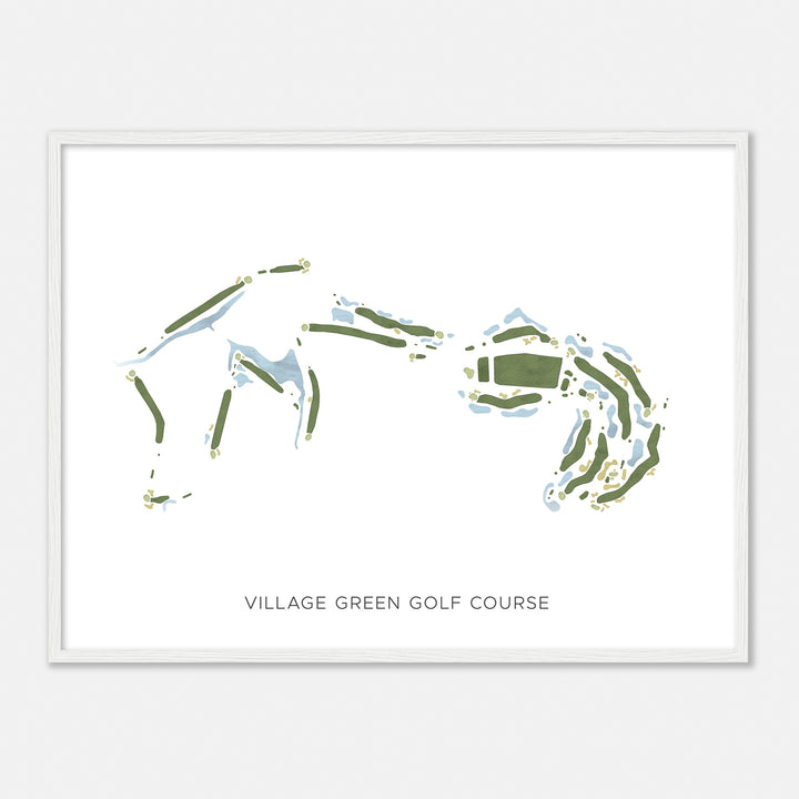 Print of Village Green Golf Course Modern Map