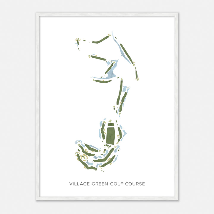 Print of Village Green Golf Course Modern Map