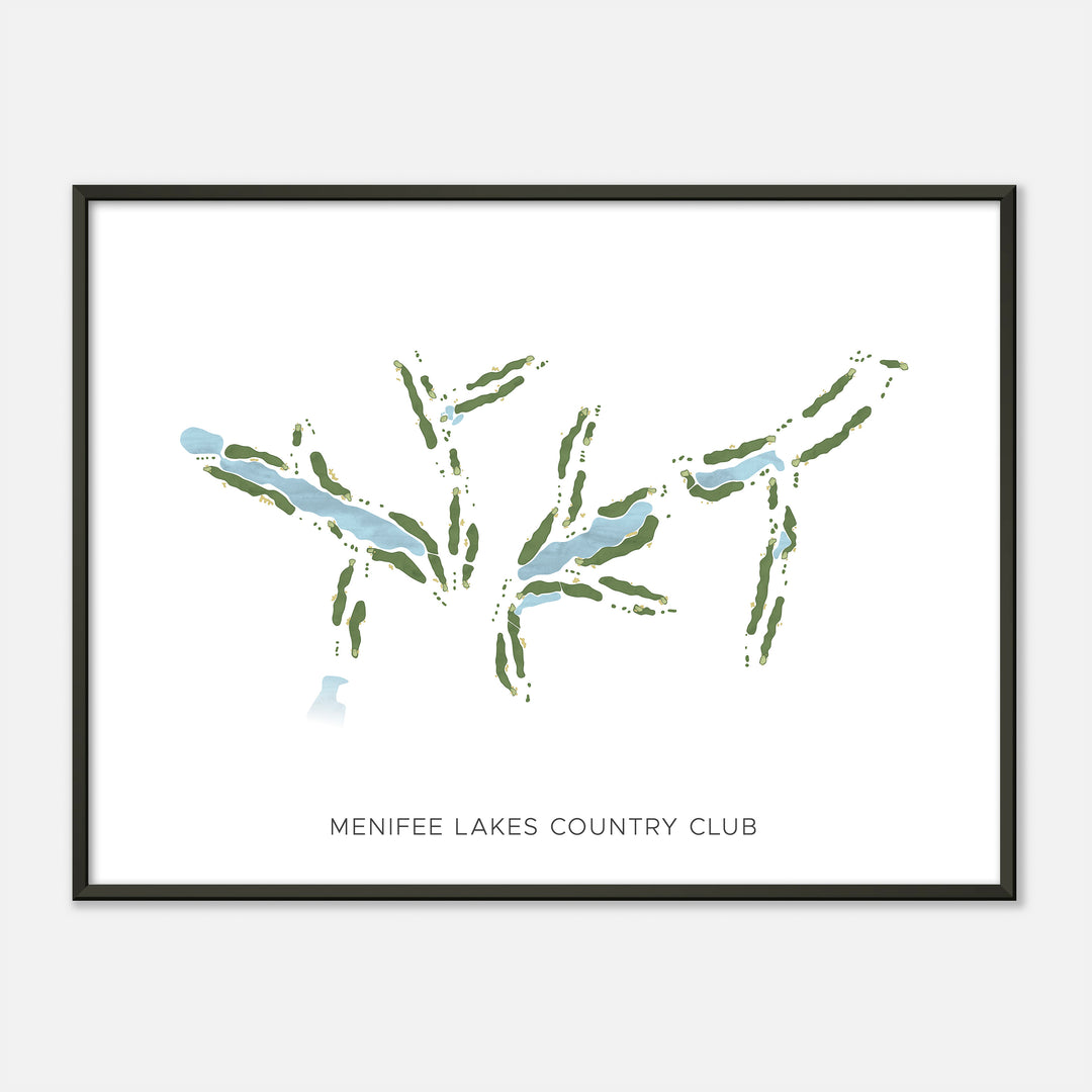 Print of Menifee Lakes Country Club Modern Map