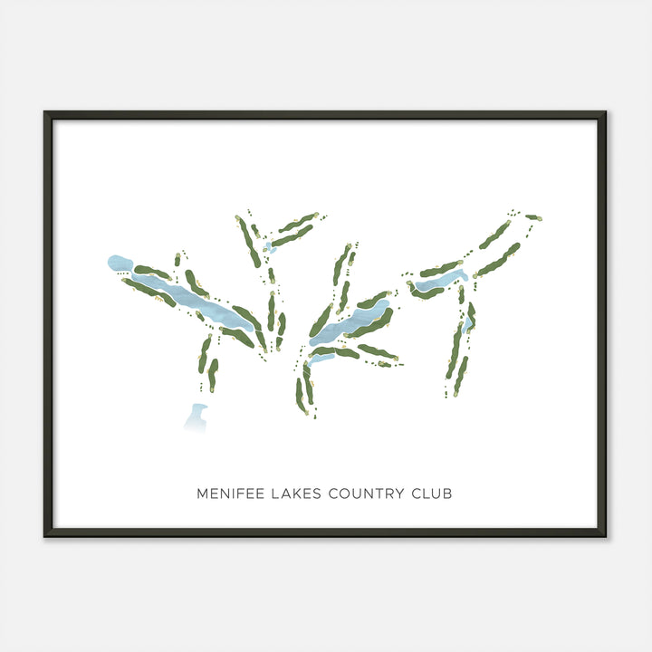 Print of Menifee Lakes Country Club Modern Map