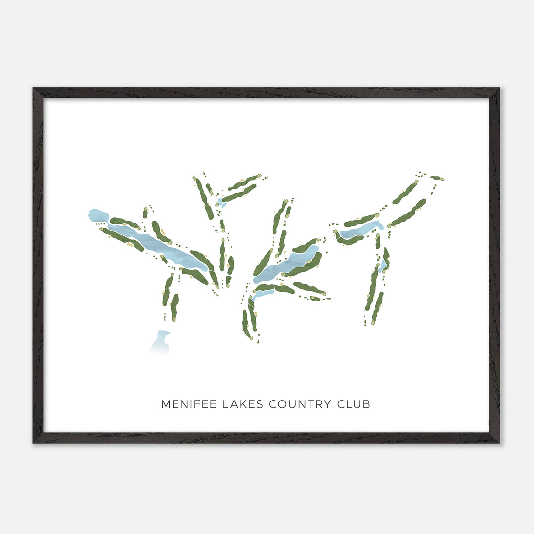 Print of Menifee Lakes Country Club Modern Map