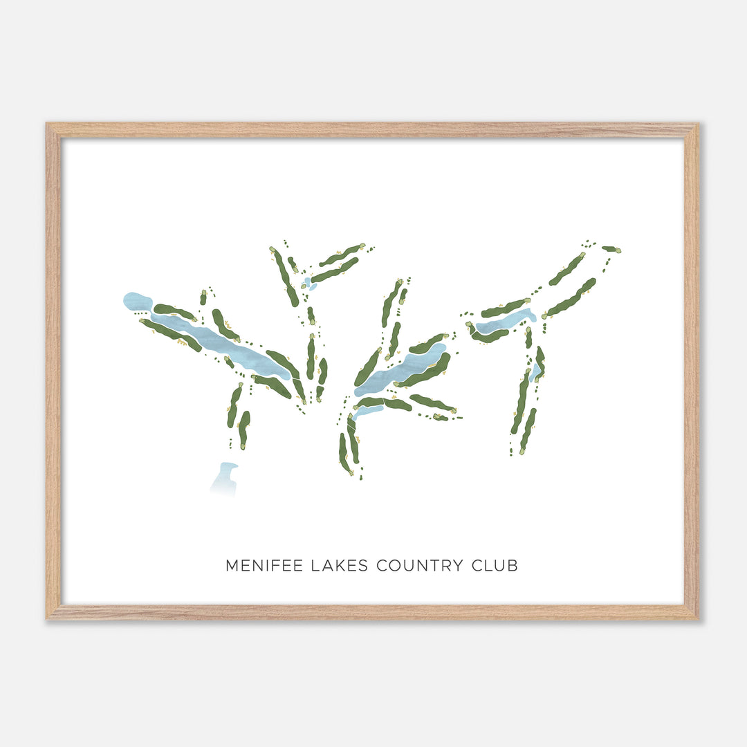 Print of Menifee Lakes Country Club Modern Map