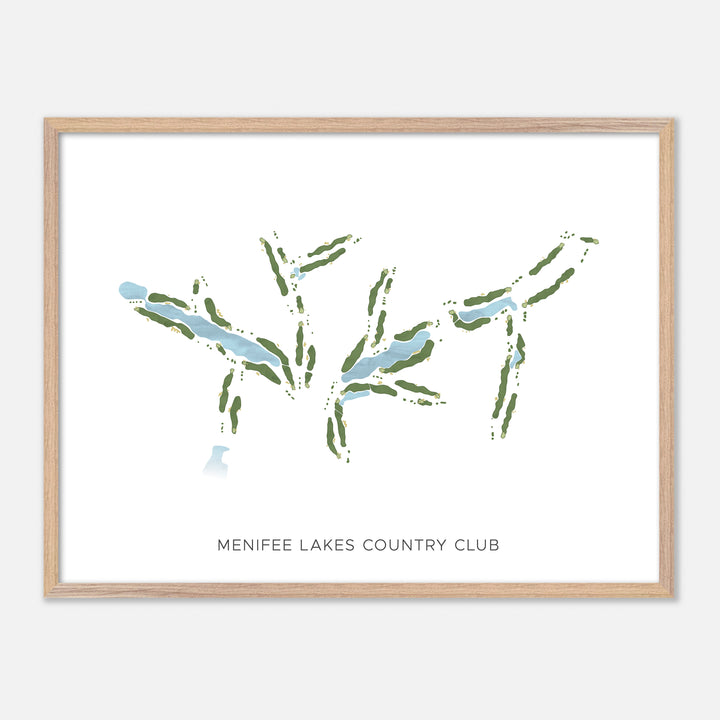 Print of Menifee Lakes Country Club Modern Map