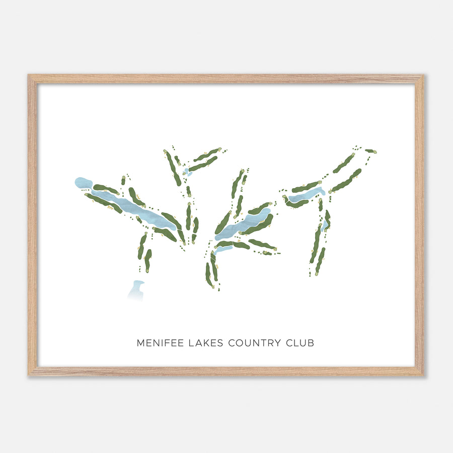 Print of Menifee Lakes Country Club Modern Map