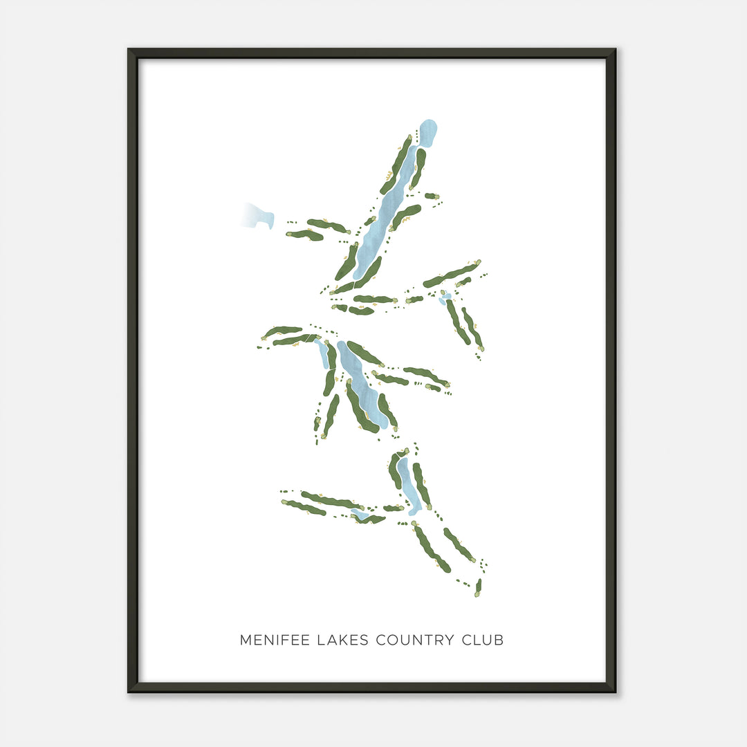 Print of Menifee Lakes Country Club Modern Map