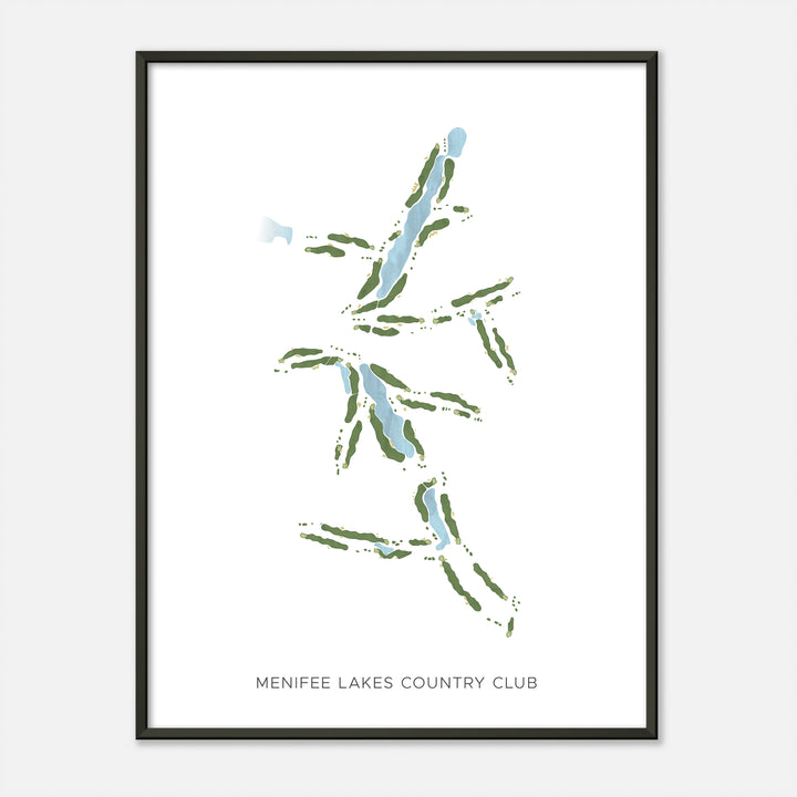 Print of Menifee Lakes Country Club Modern Map