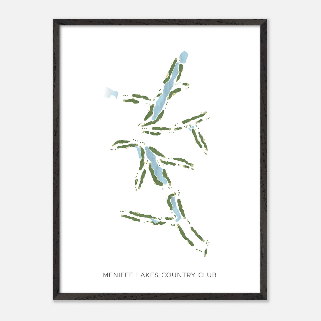 Print of Menifee Lakes Country Club Modern Map