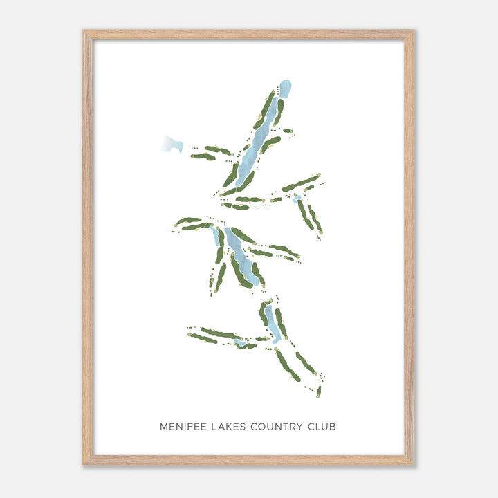 Print of Menifee Lakes Country Club Modern Map