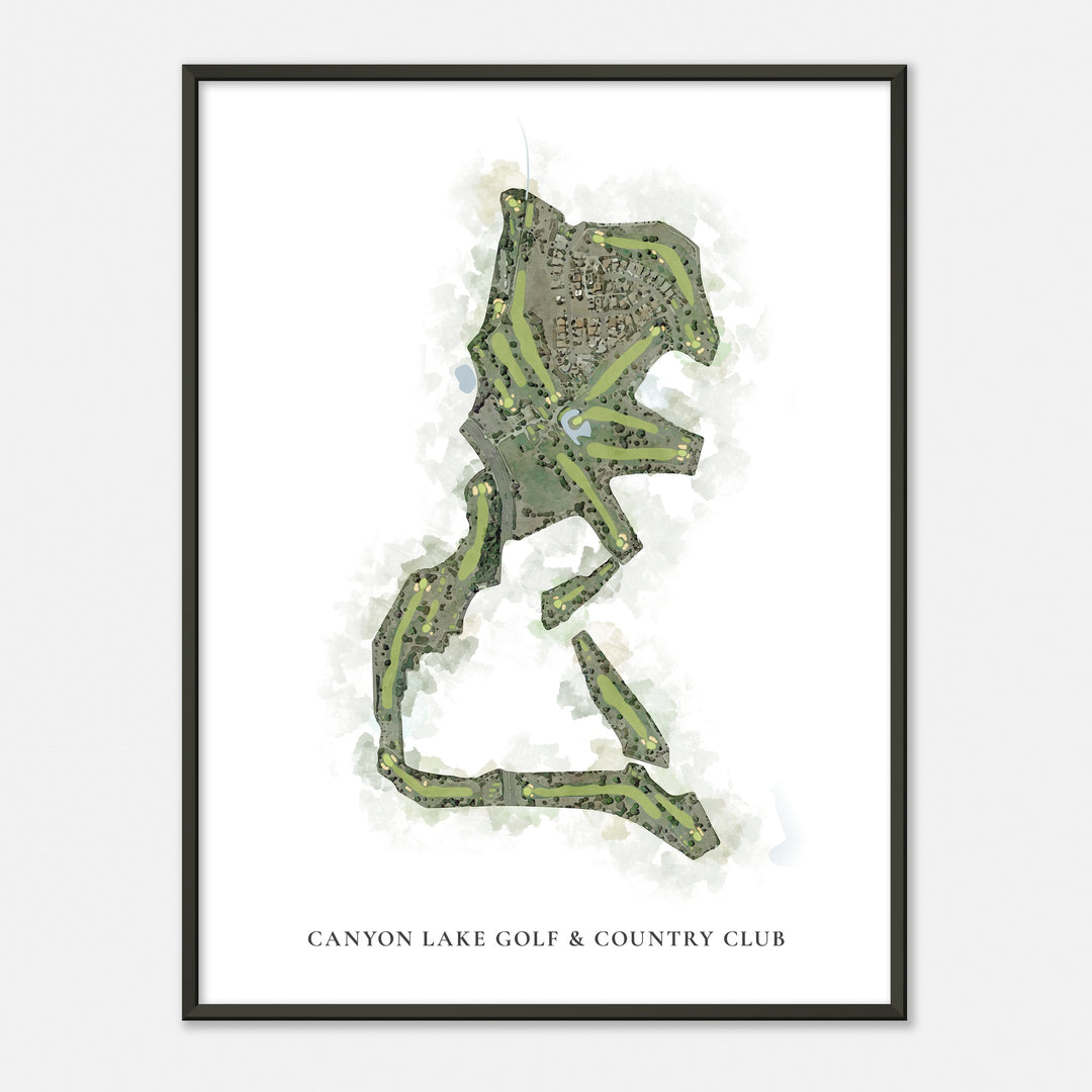 Print of Canyon Lake Golf & Country Club Classic Map