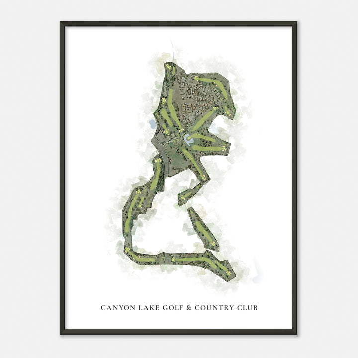 Print of Canyon Lake Golf & Country Club Classic Map