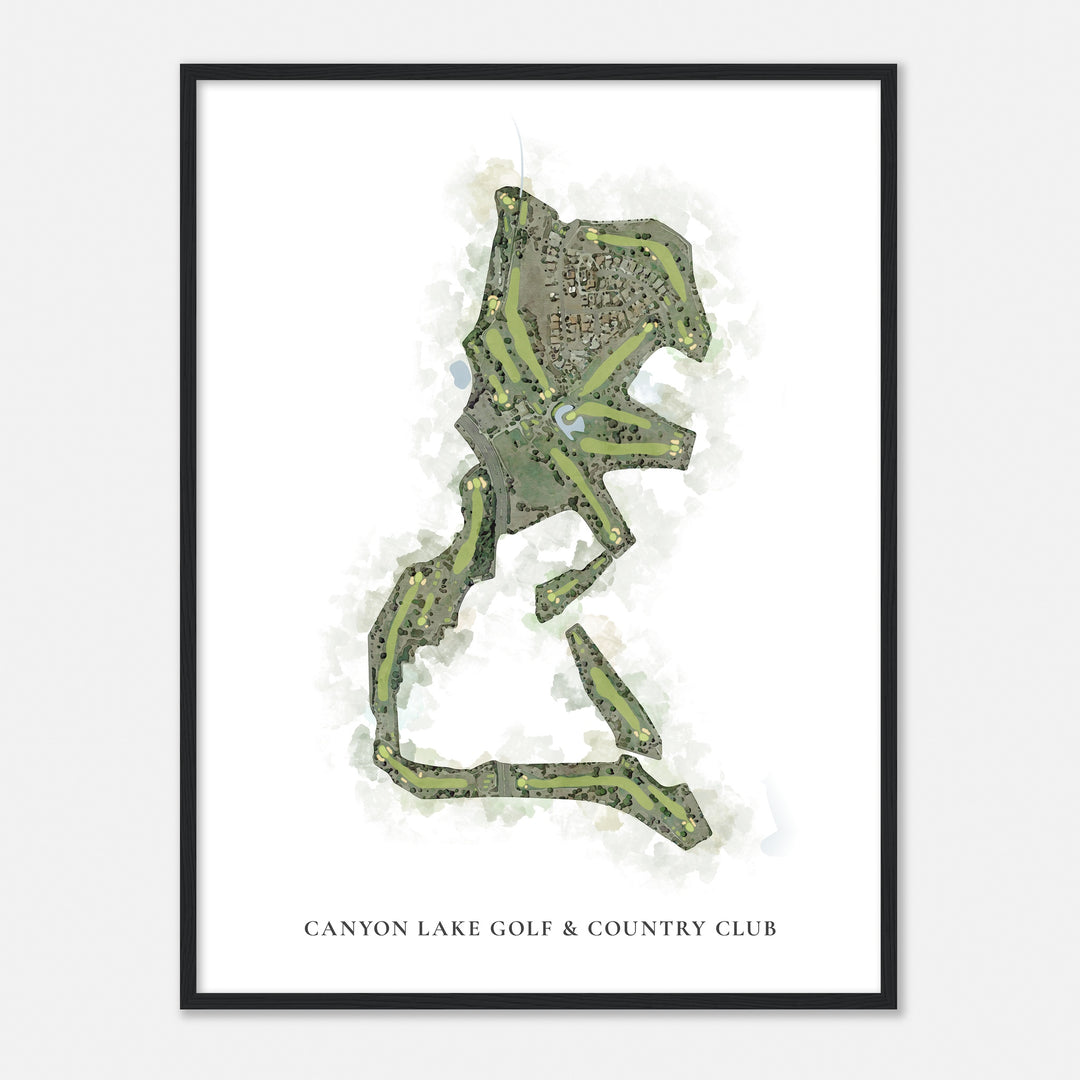 Print of Canyon Lake Golf & Country Club Classic Map