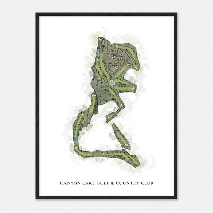 Print of Canyon Lake Golf & Country Club Classic Map