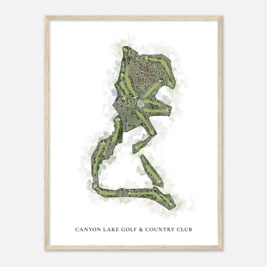 Print of Canyon Lake Golf & Country Club Classic Map