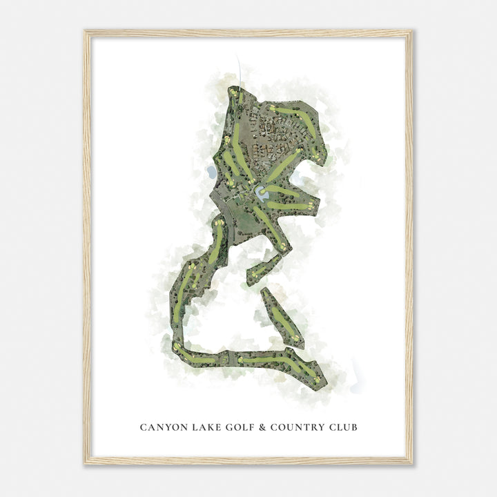 Print of Canyon Lake Golf & Country Club Classic Map