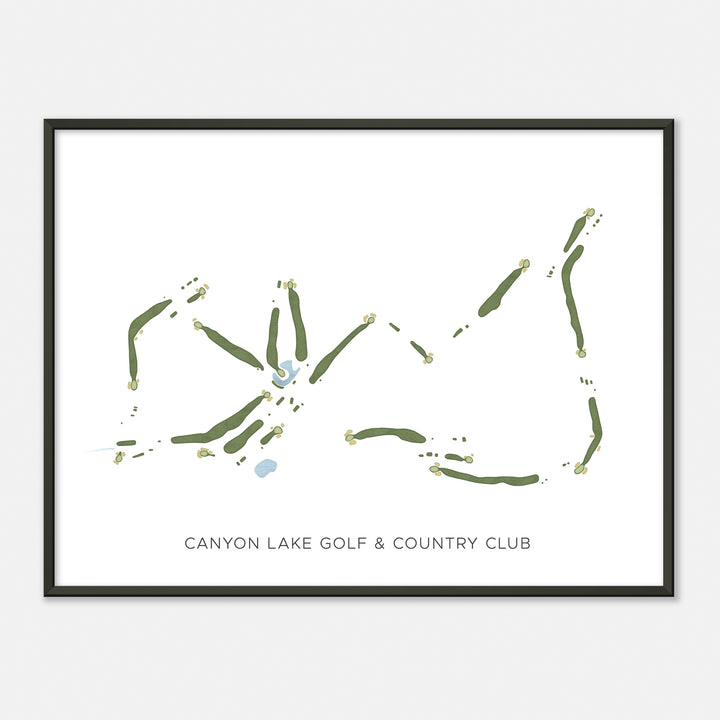 Print of Canyon Lake Golf & Country Club Modern Map