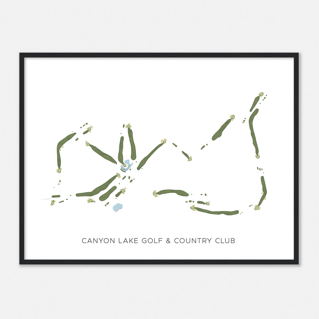 Print of Canyon Lake Golf & Country Club Modern Map