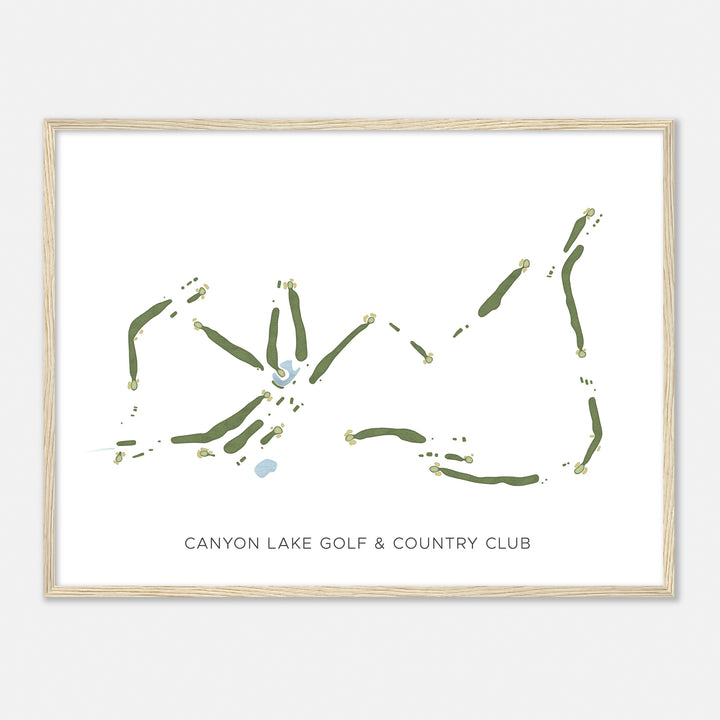 Print of Canyon Lake Golf & Country Club Modern Map