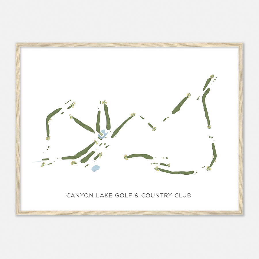 Print of Canyon Lake Golf & Country Club Modern Map