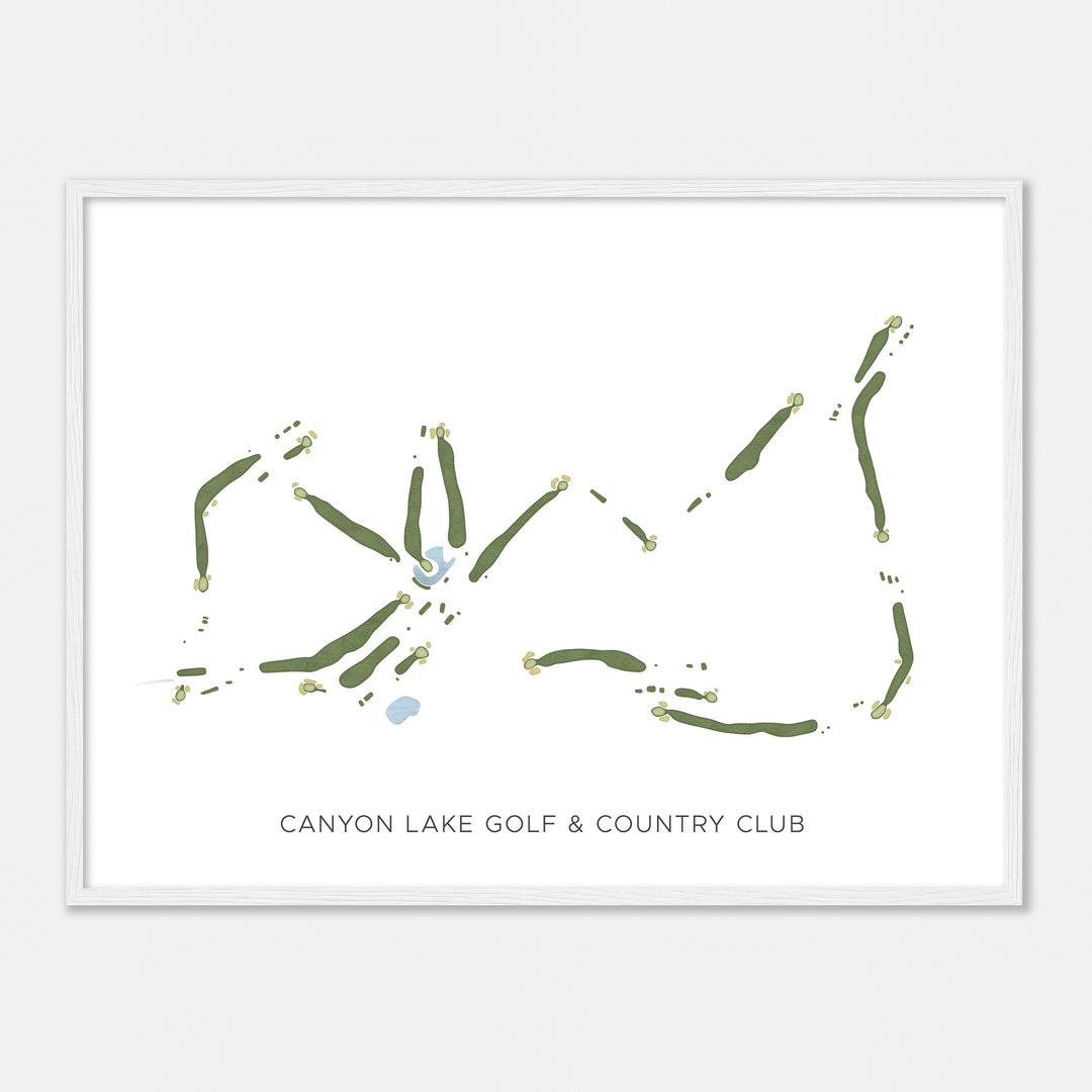 Print of Canyon Lake Golf & Country Club Modern Map