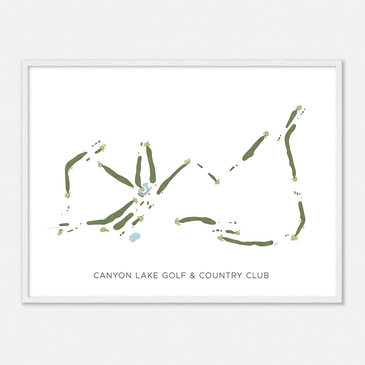 Print of Canyon Lake Golf & Country Club Modern Map