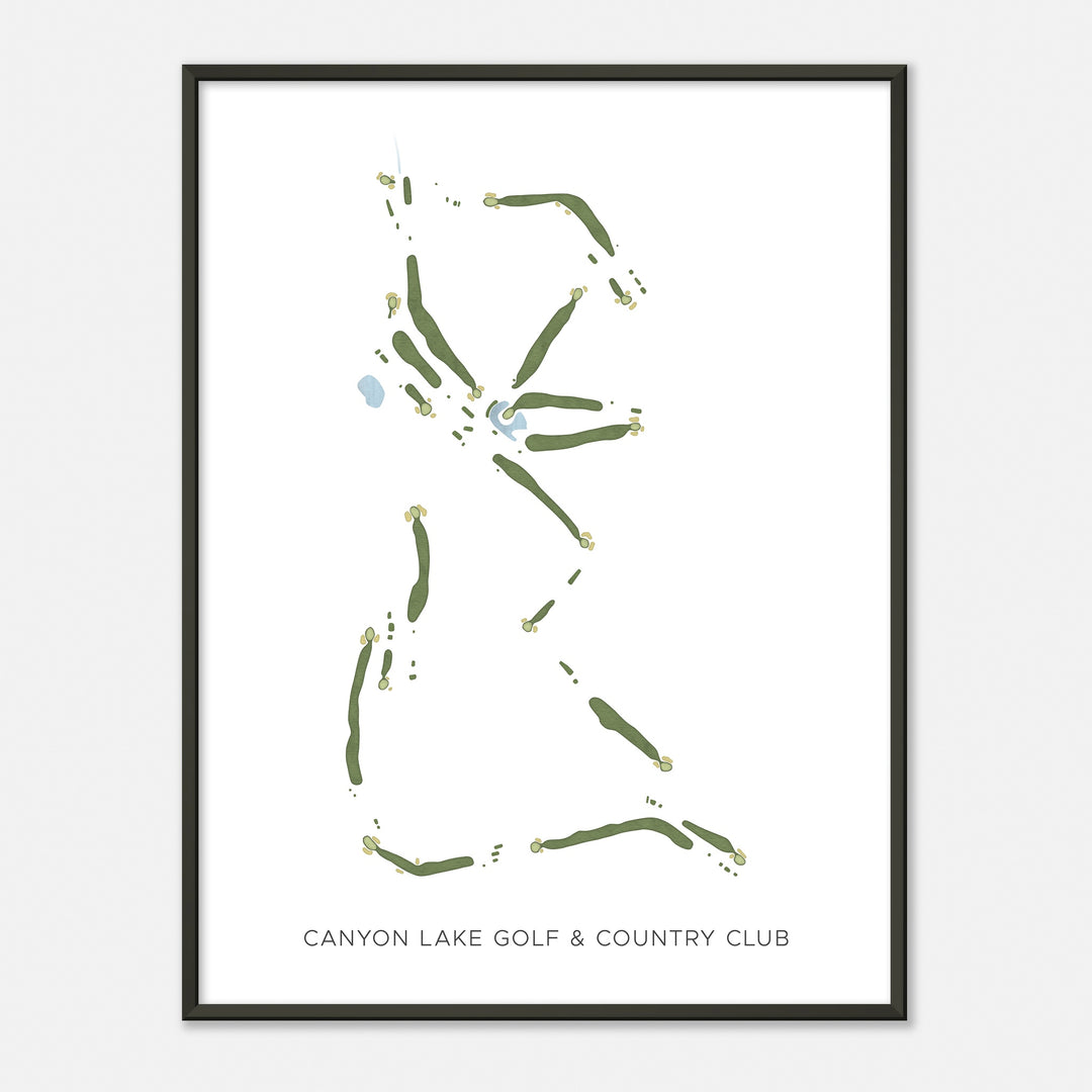 Print of Canyon Lake Golf & Country Club Modern Map