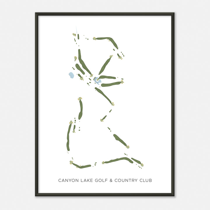 Print of Canyon Lake Golf & Country Club Modern Map