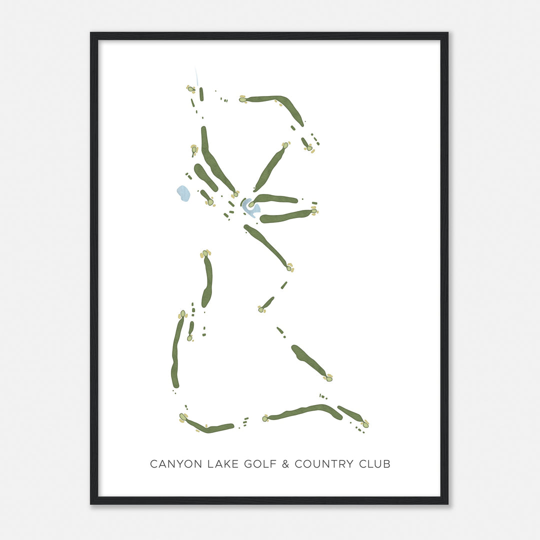 Print of Canyon Lake Golf & Country Club Modern Map