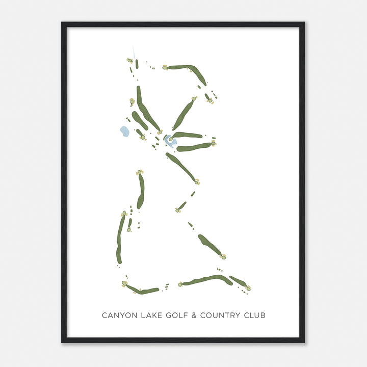 Print of Canyon Lake Golf & Country Club Modern Map