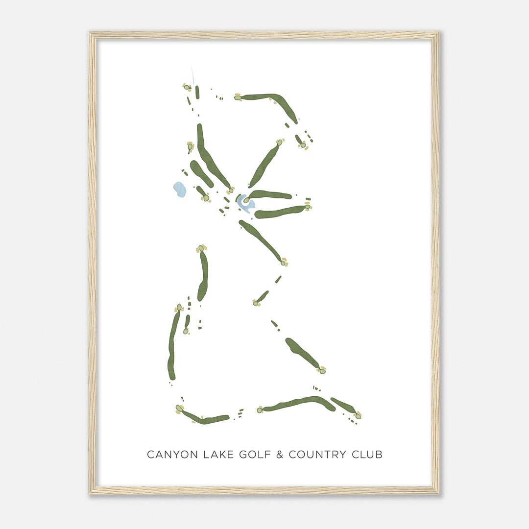 Print of Canyon Lake Golf & Country Club Modern Map