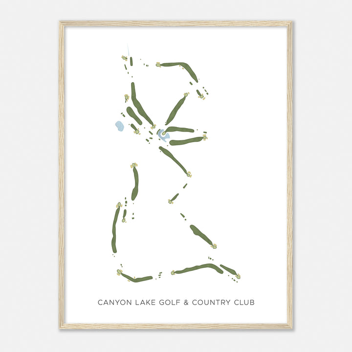 Print of Canyon Lake Golf & Country Club Modern Map