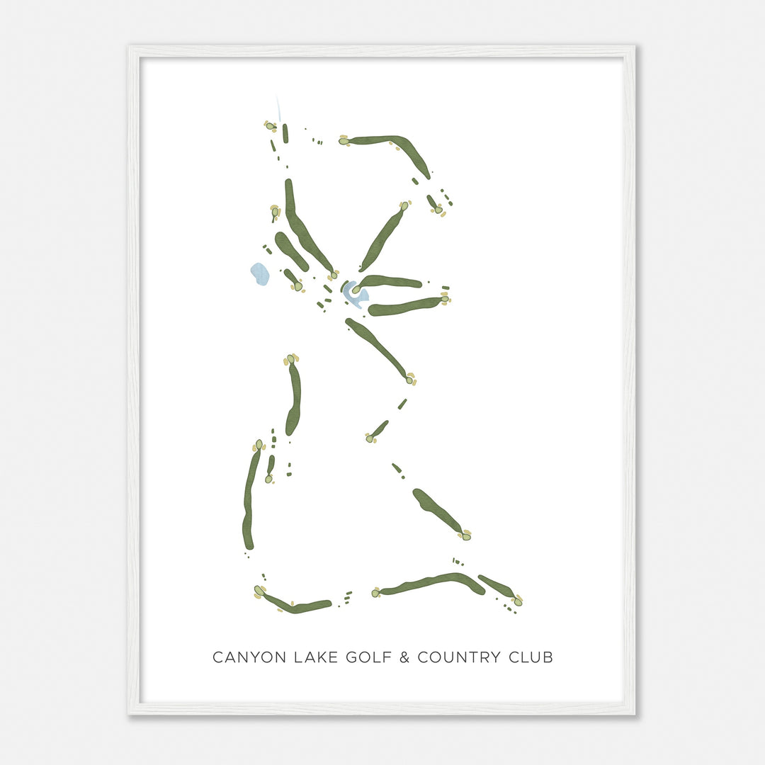 Print of Canyon Lake Golf & Country Club Modern Map