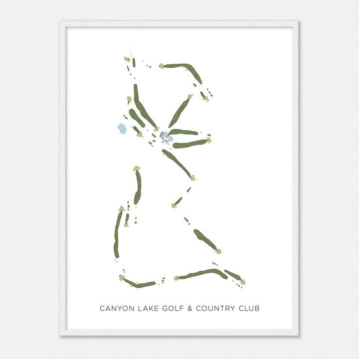Print of Canyon Lake Golf & Country Club Modern Map