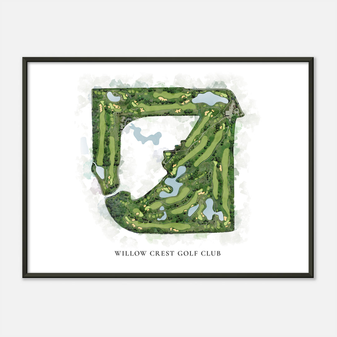 Print of Willow Crest Golf Club Classic Map