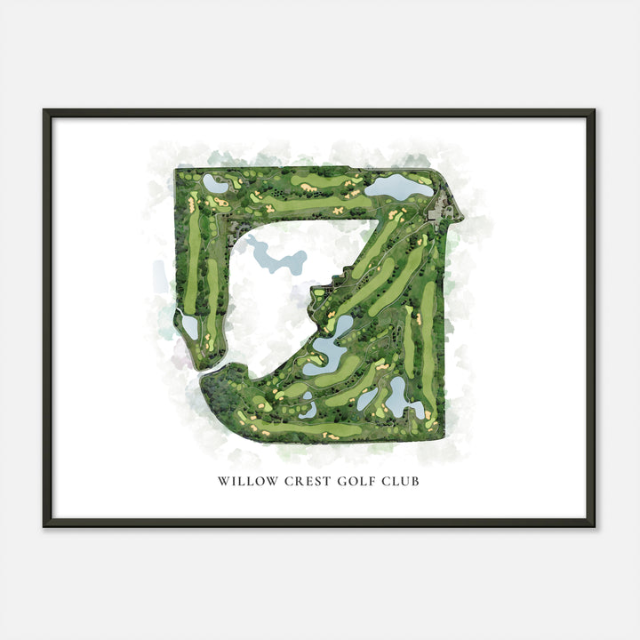 Print of Willow Crest Golf Club Classic Map