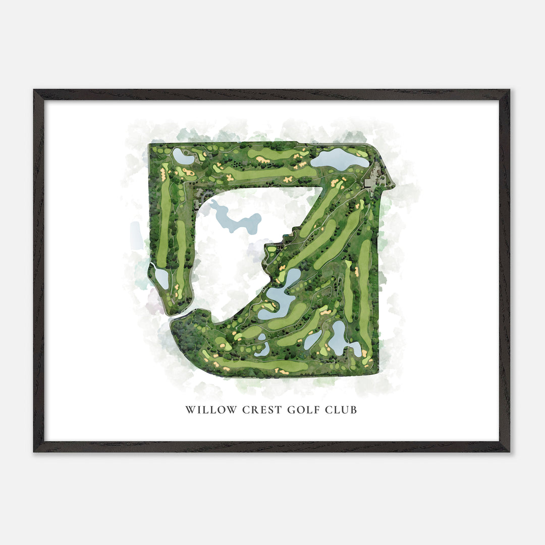 Print of Willow Crest Golf Club Classic Map
