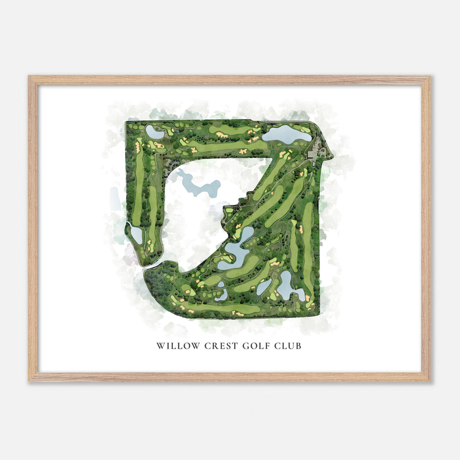 Print of Willow Crest Golf Club Classic Map