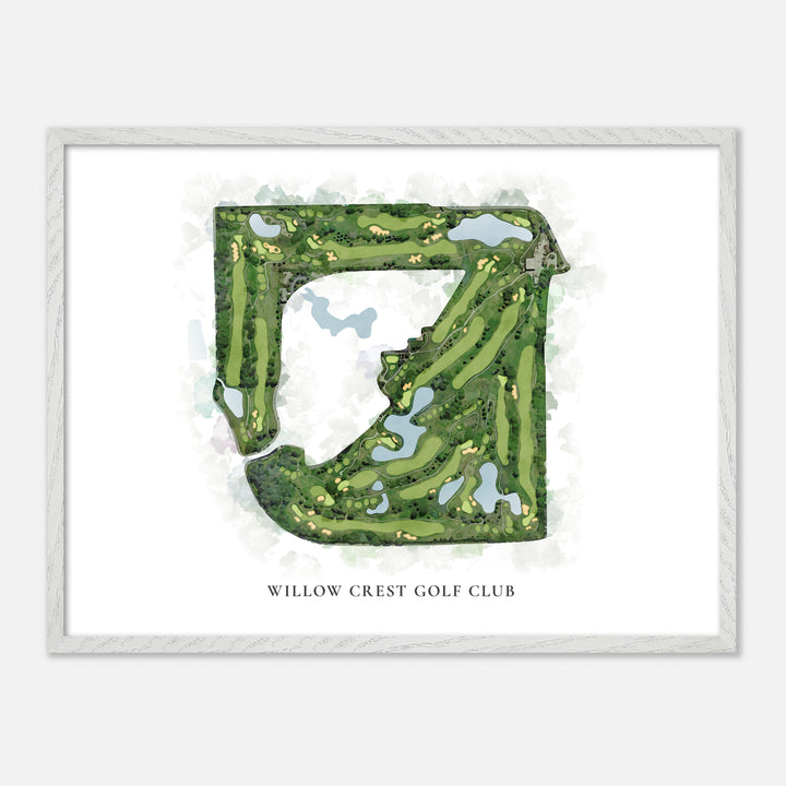 Print of Willow Crest Golf Club Classic Map