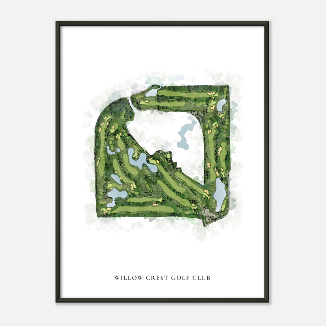 Print of Willow Crest Golf Club Classic Map