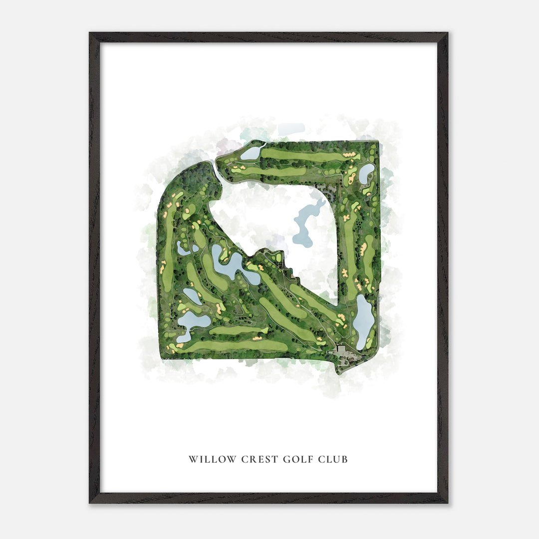 Print of Willow Crest Golf Club Classic Map