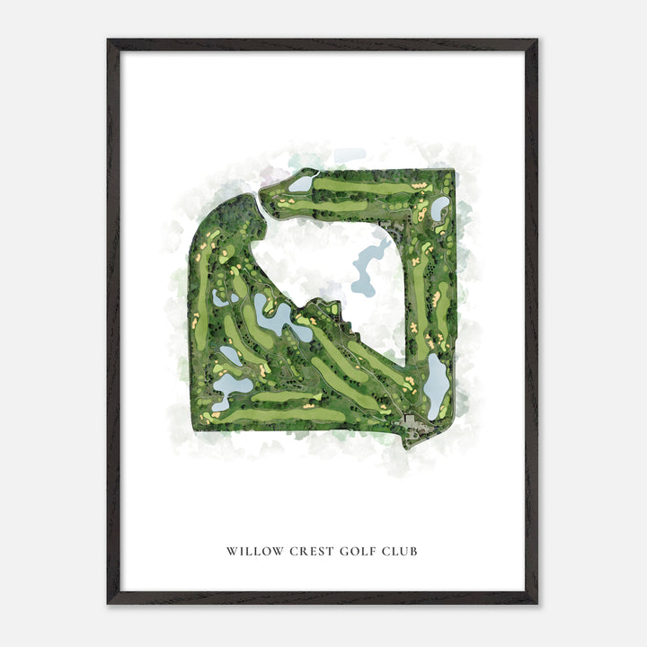 Print of Willow Crest Golf Club Classic Map