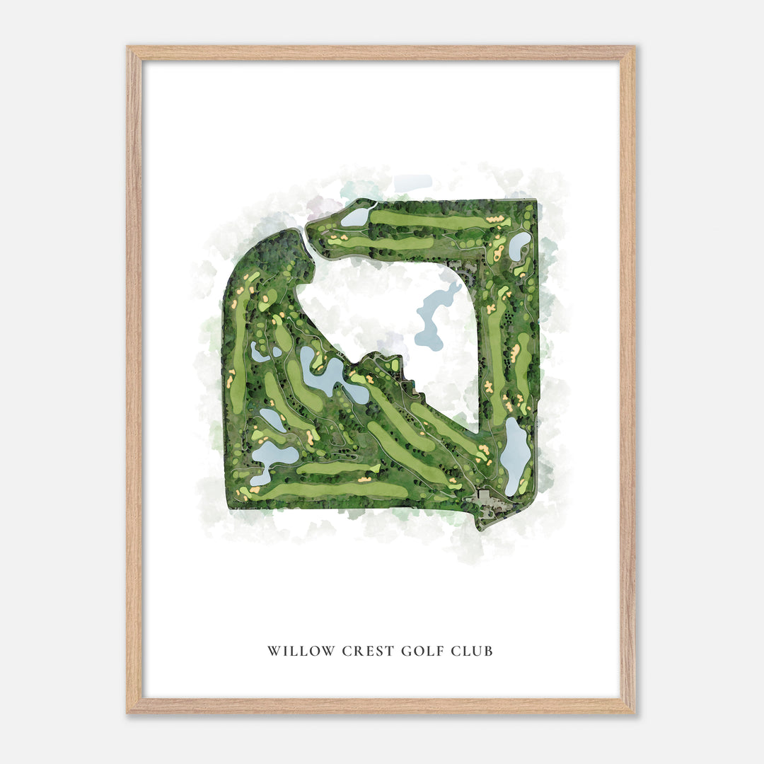 Print of Willow Crest Golf Club Classic Map