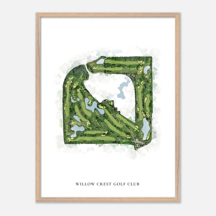 Print of Willow Crest Golf Club Classic Map