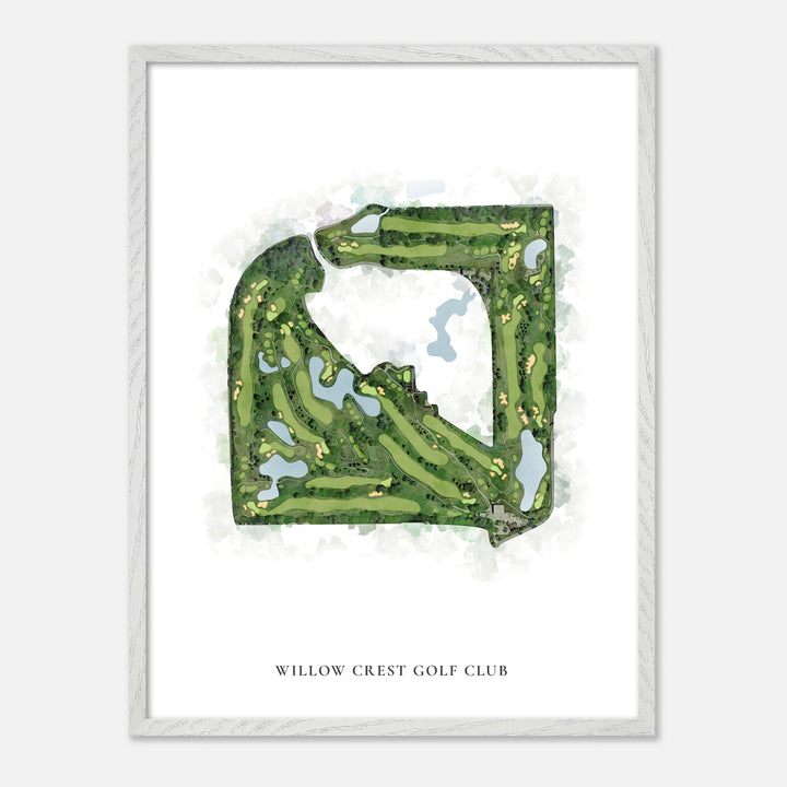 Print of Willow Crest Golf Club Classic Map
