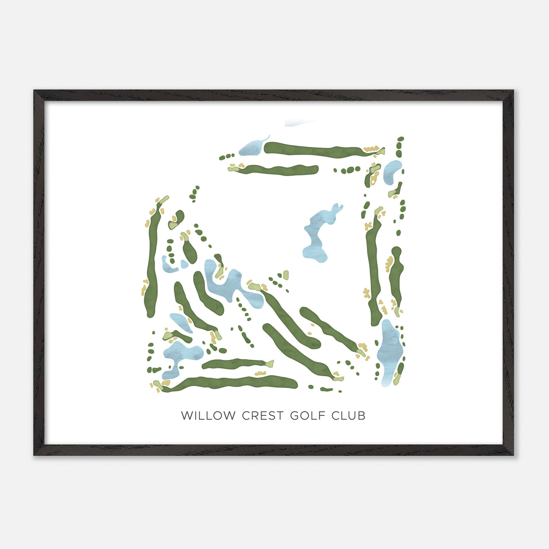 Print of Willow Crest Golf Club Modern Map