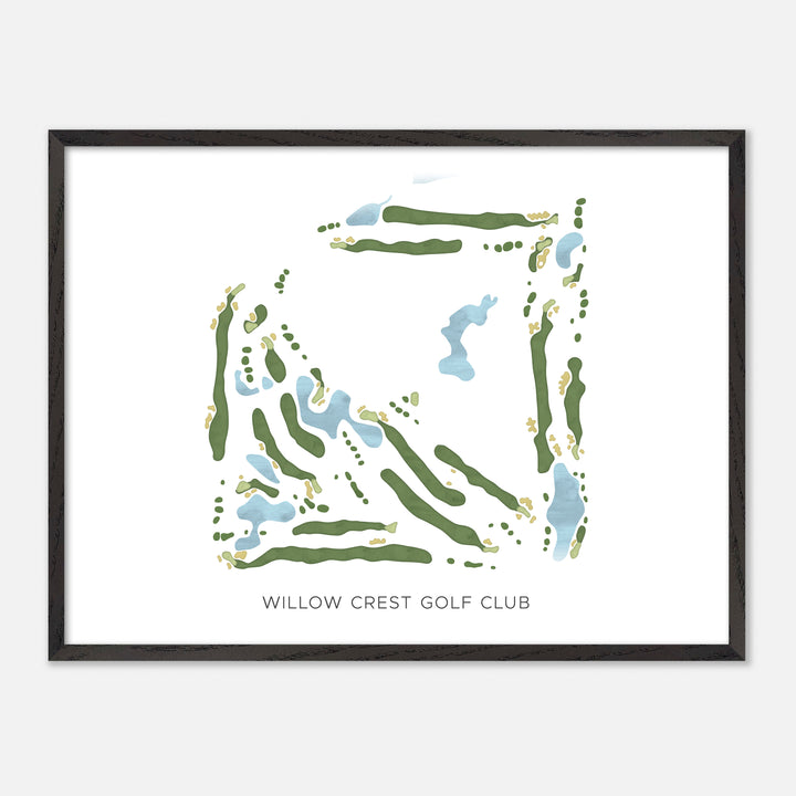 Print of Willow Crest Golf Club Modern Map