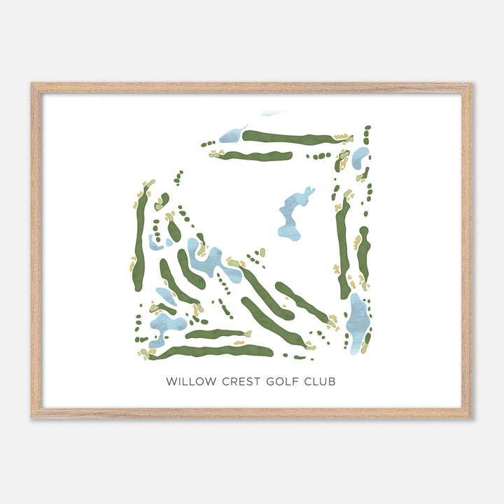 Print of Willow Crest Golf Club Modern Map
