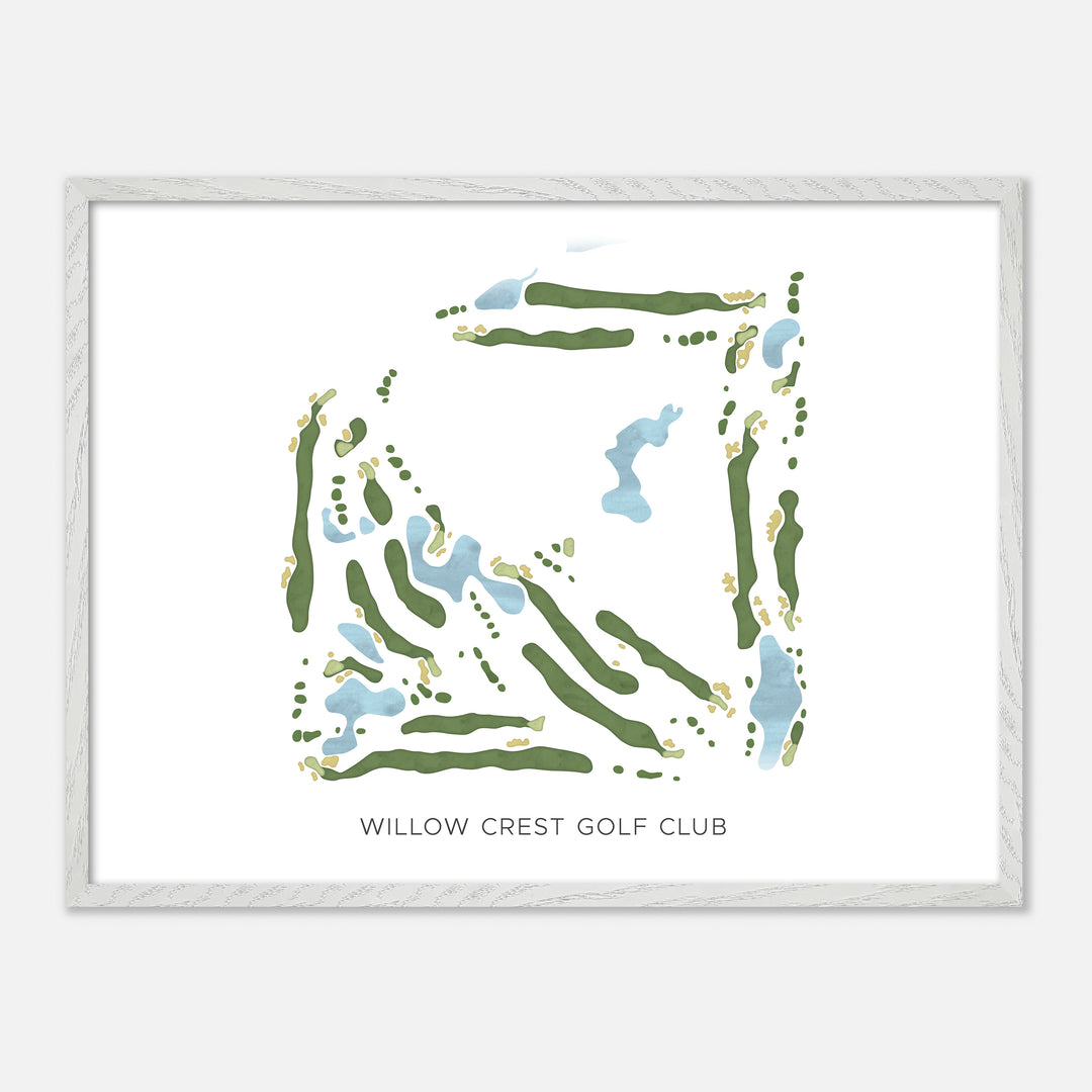 Print of Willow Crest Golf Club Modern Map