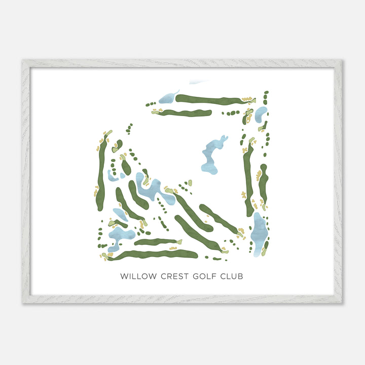 Print of Willow Crest Golf Club Modern Map