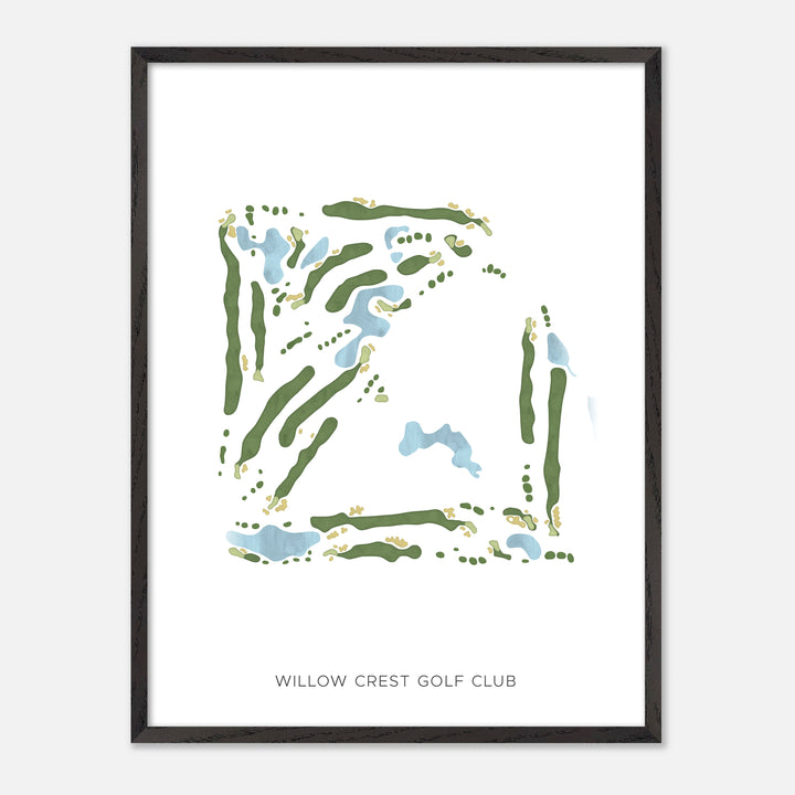 Print of Willow Crest Golf Club Modern Map