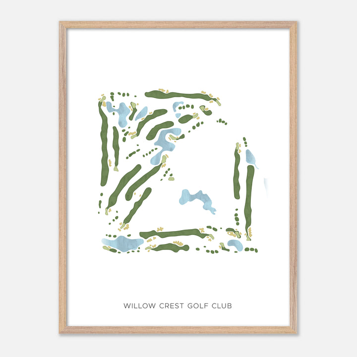 Print of Willow Crest Golf Club Modern Map